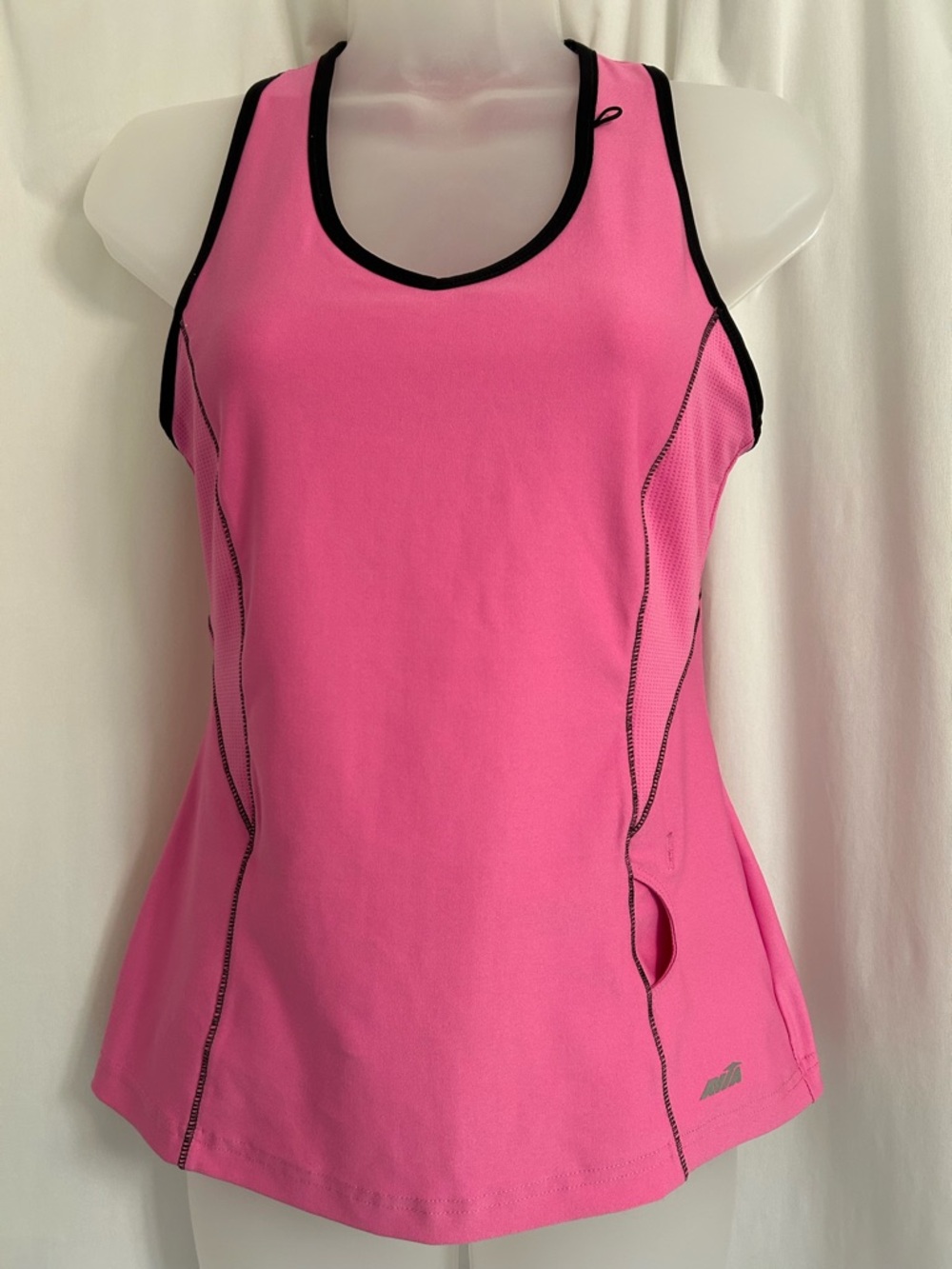 Avia Pink Athletic Tank with Black Trim